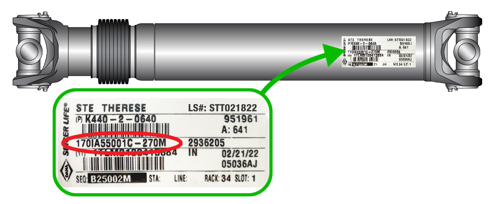 Dana ez-id part number